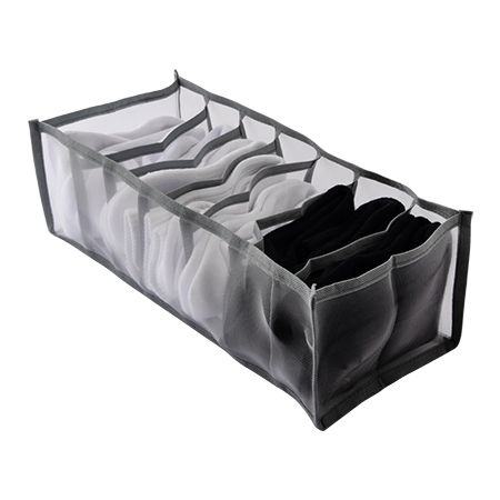 CK5764 - ORGANIZADOR GAVETA 7 DIVISÓRIAS NYLON E TNT 36CM X 17CM X 12CM