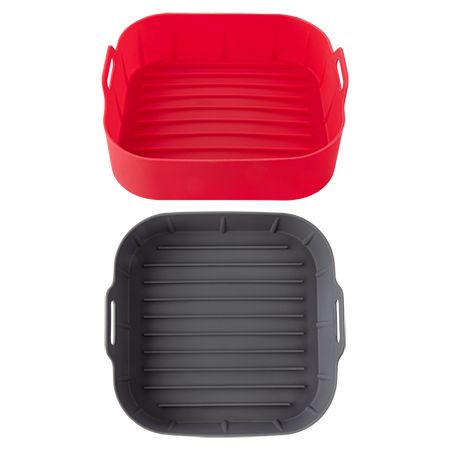 CK6027 - FORMA COZIMENTO QUADRADA FRITADEIRA ELETRICA SILICONE 19CM X 19CM X 7,3CM