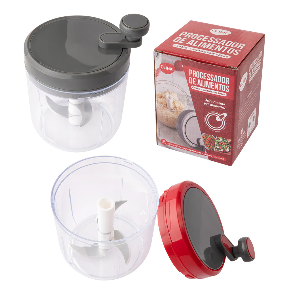 CK6048 - PROCESSADOR ALIMENTOS 500ML PLÁSTICO E AÇO INOX 9,5CM X 9CM X 12CM