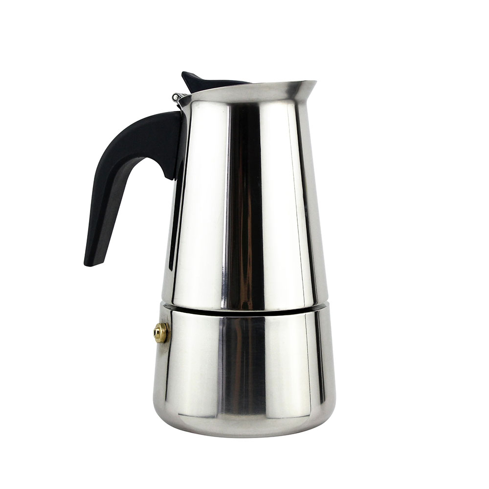 CK6107 - CAFETEIRA ITALIANA 4 XÍCARAS AÇO INOX 8,5CM X 8,5CM X 15,5CM