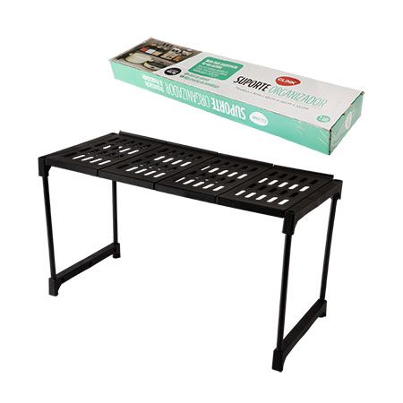 CK6138 - SUPORTE ORGANIZADOR MICROONDAS 3KG PLÁSTICO PP E FERRO 58CM X 25CM X 31CM