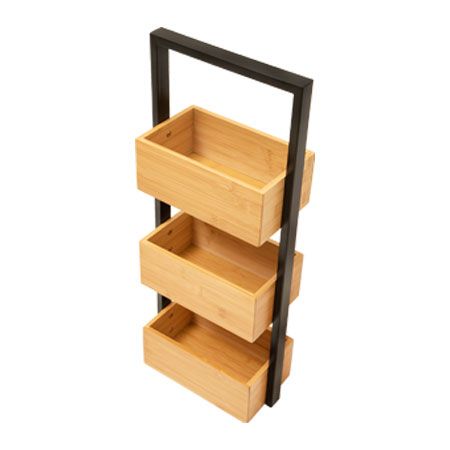 CK6355 - SUPORTE ORGANIZADOR BAMBU E MDF 28,5CM X 15CM X 67CM