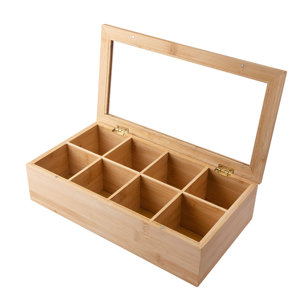 CK6362 - CAIXA ORGANIZADORA BAMBU, MDF E PLÁSTICO PS 37CM X 20CM X 9CM