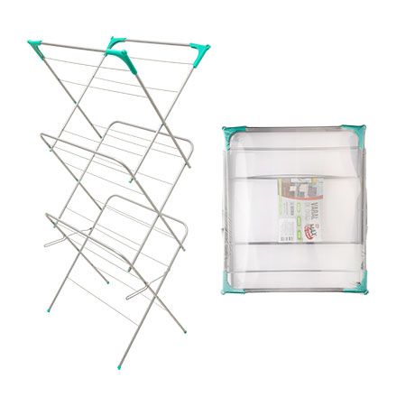 CK6494 - VARAL CHÃO VERTICAL FERRO E PLÁSTICO PP 63CM X 46CM X 135,5CM