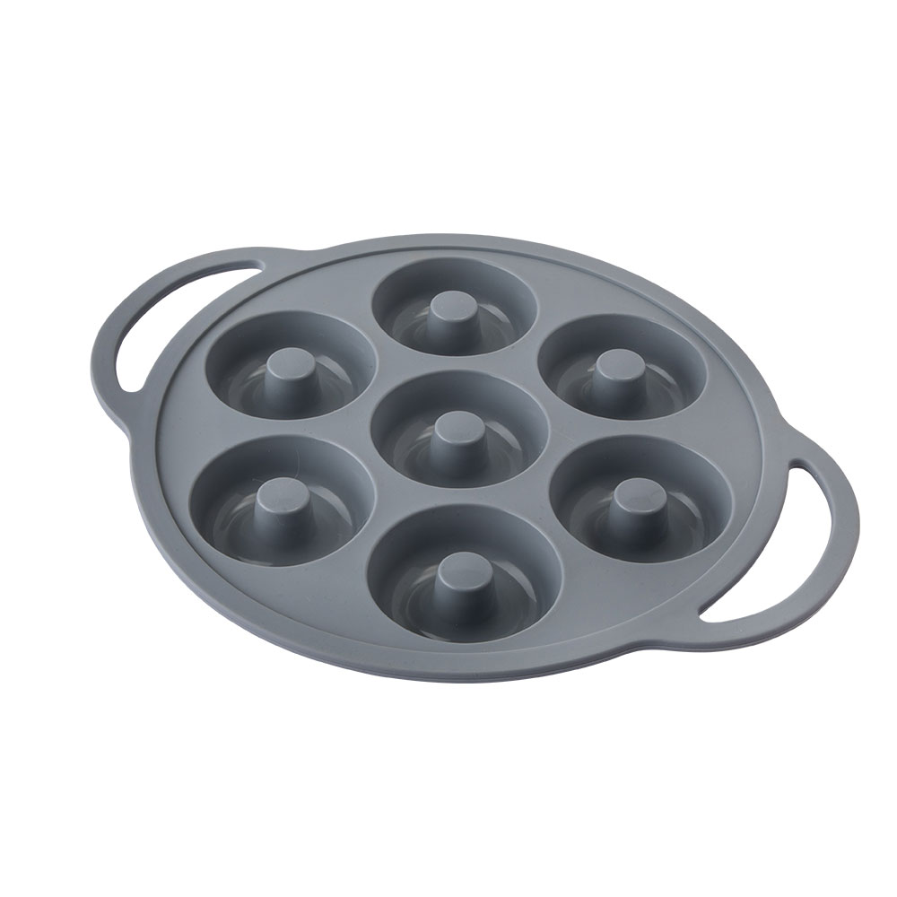 CK6509 - FORMA PEGADOR DONUT REDONDA SILICONE E AÇO INOX 31,5CM X 25,5CM X 2,5CM