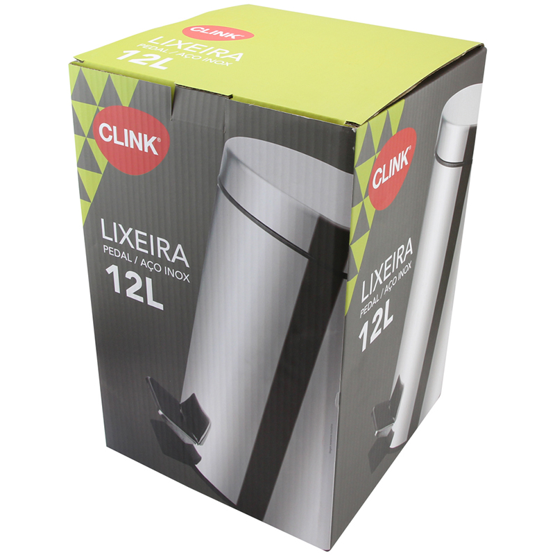 LIXEIRA COM PEDAL INOX 12L