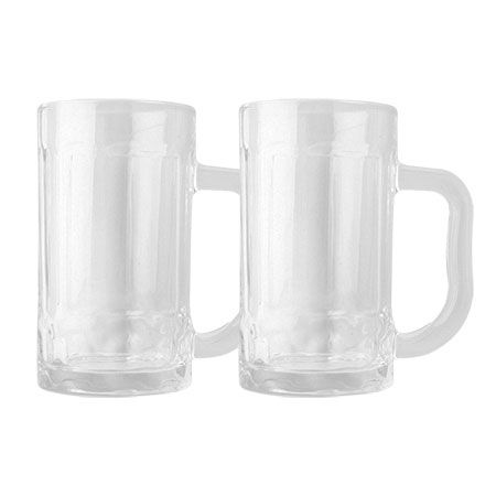 CK6530 - KIT 2 CANECAS CHOPP 390ML VIDRO 13CM X 6CM X 7,6CM