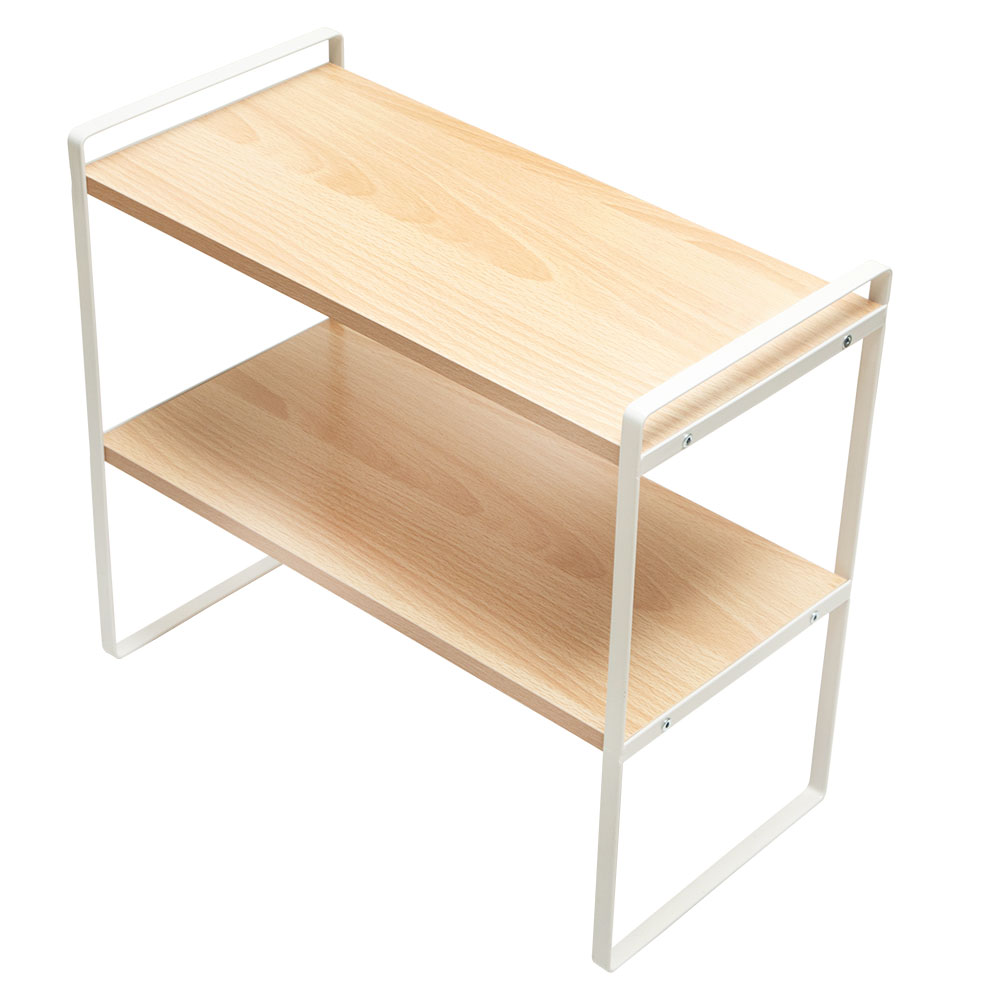 CK6756 - ORGANIZADOR MESA 3 ANDARES BRANCO MADEIRA E FERRO 40,7CM X 20CM X 36CM