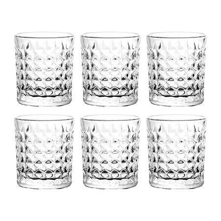 CK6794 - KIT 6PCS COPOS DE WHISKY 273ML VIDRO 8CM X 8CM X 9CM