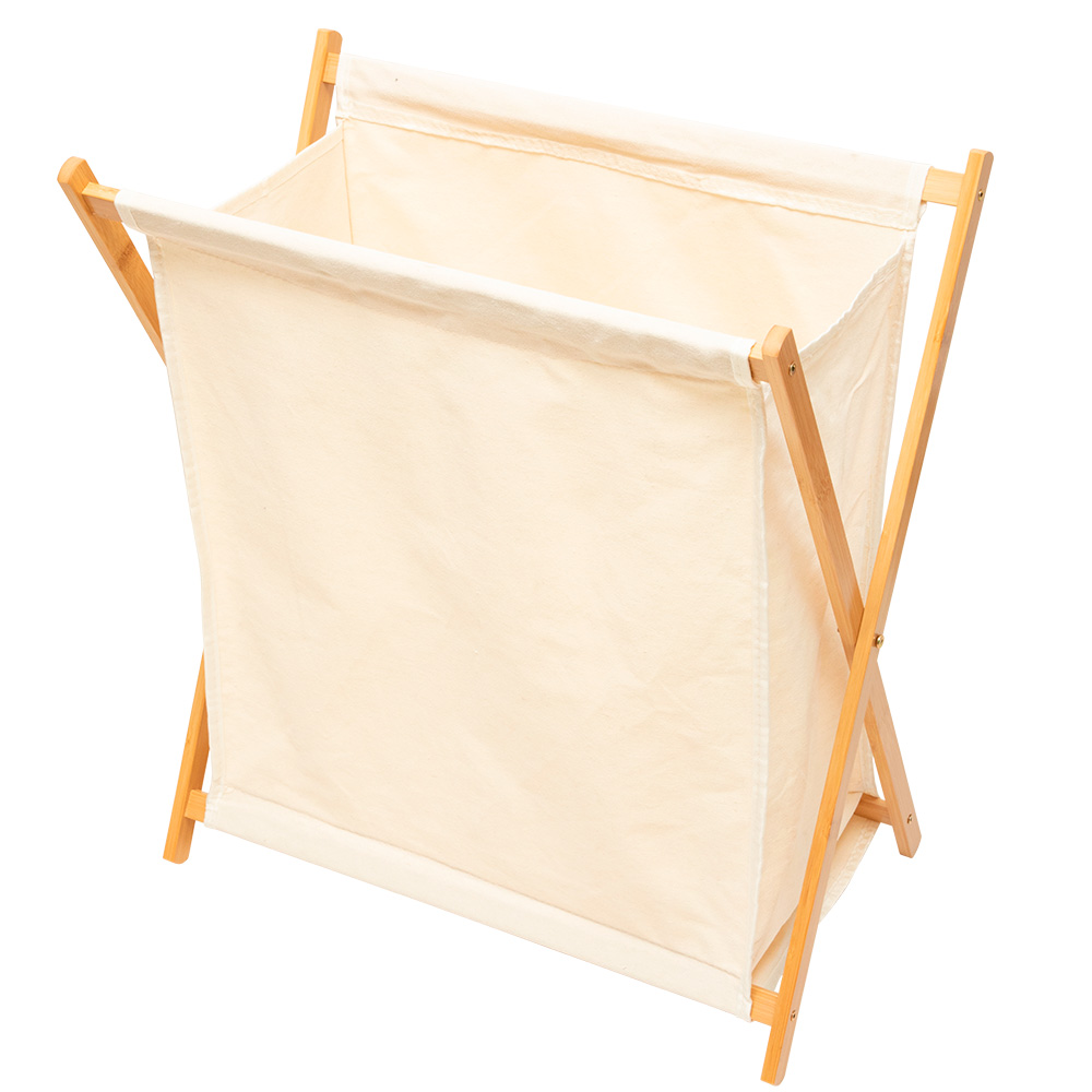 CK6856 - CESTO ORGANIZADOR BAMBU E POLIÉSTER 50CM X 38CM X 56,5CM