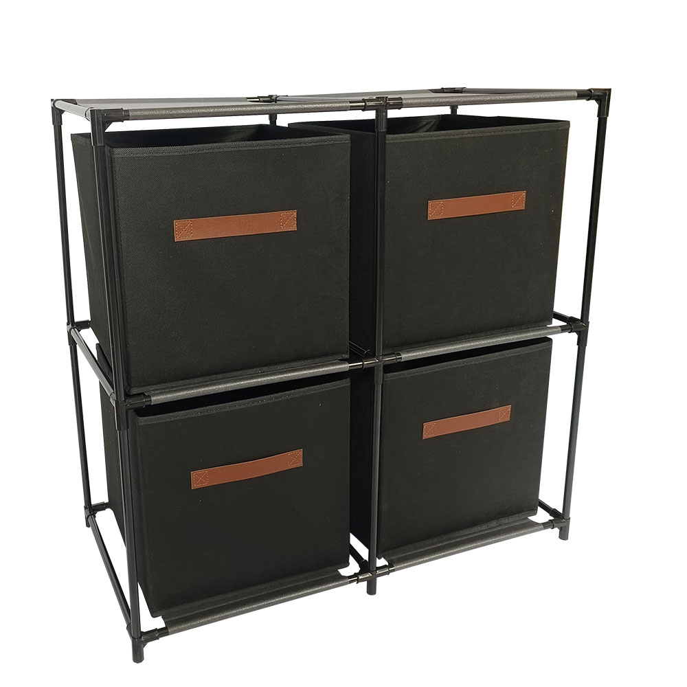 CK6897 - ORGANIZADOR QUÁDRUPLO 2 ANDARES TNT E FERRO 68CM X 34CM X 68CM