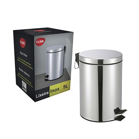 CK650 - LIXEIRA COM PEDAL INOX 5 L