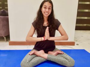 Navika Lodhia doing yoga