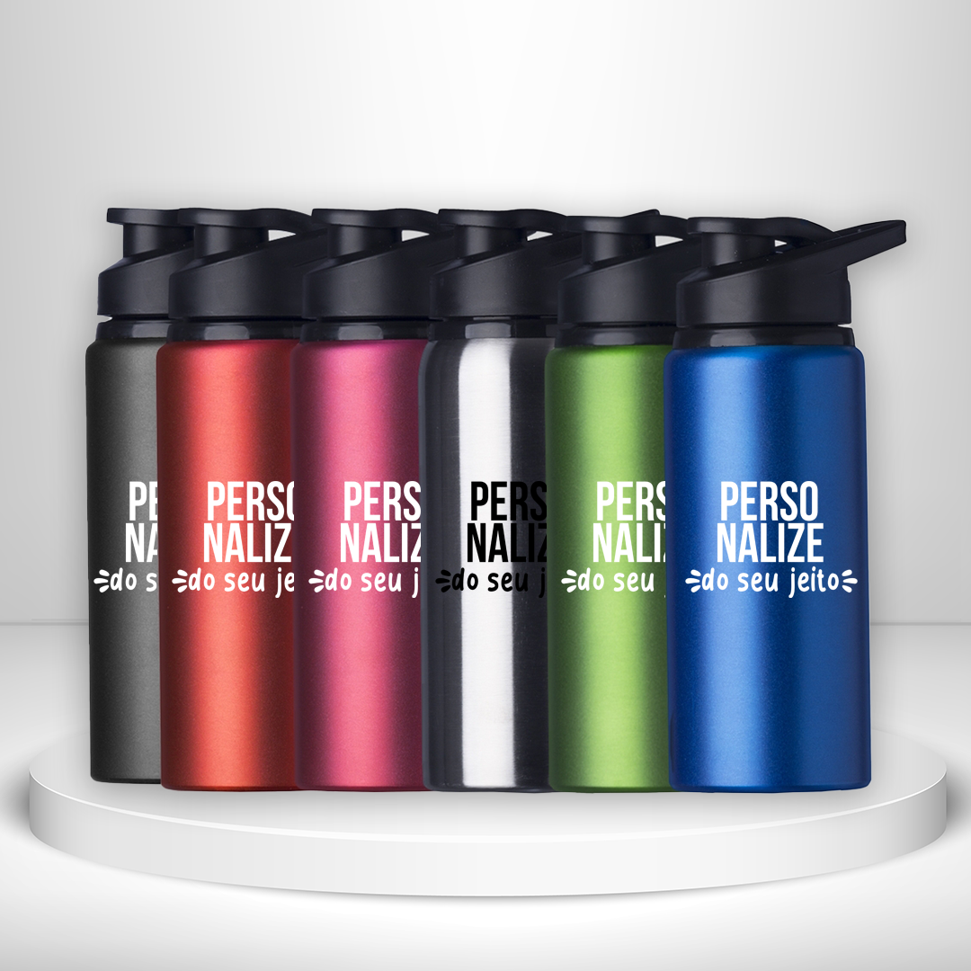 Squeeze de alumínio fosco personalizada 600 ml