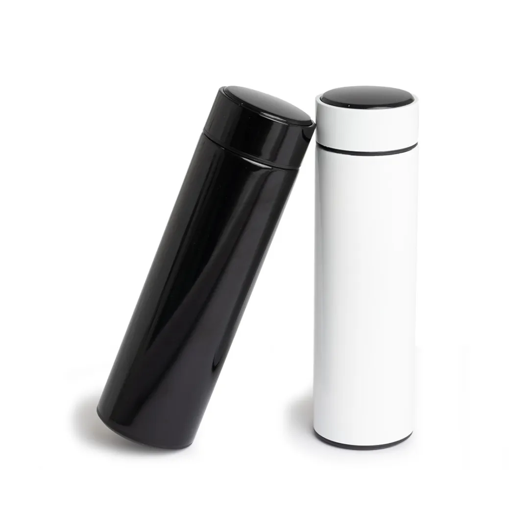 Squeeze de inox térmica personalizada 500ml com display led