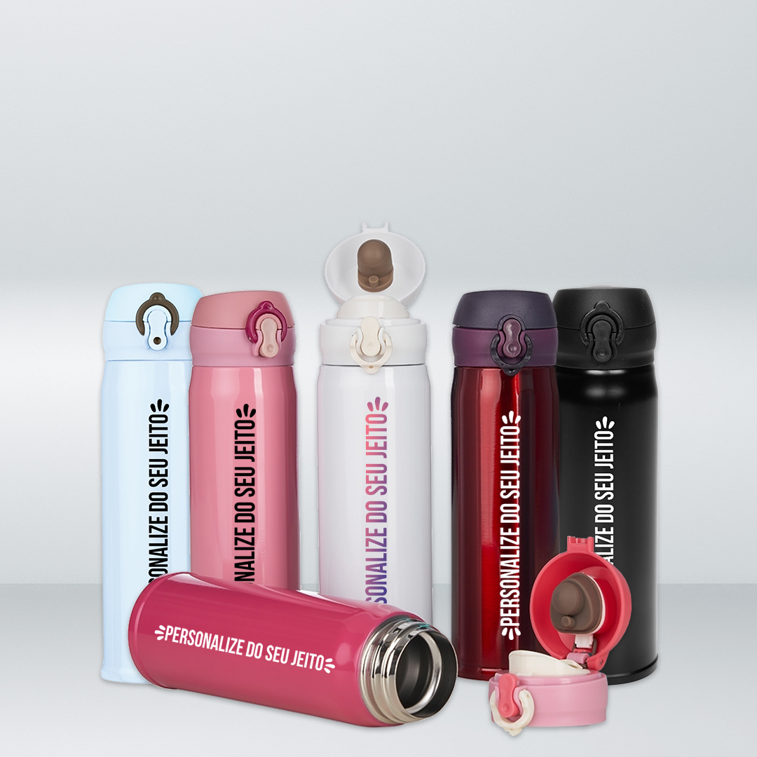 Squeeze de inox térmica personalizada 400 ml