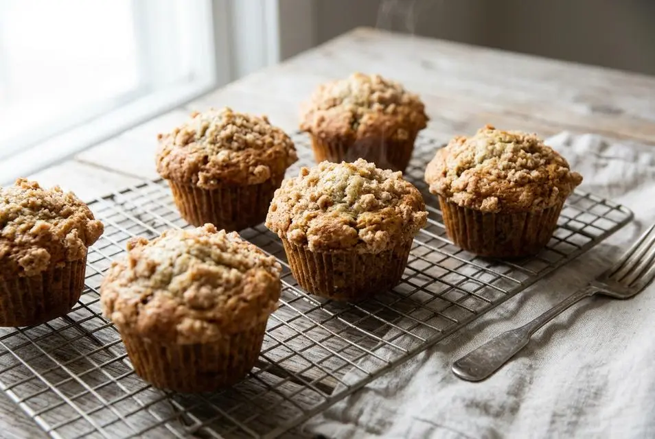 Crumb Topped Banana Muffins