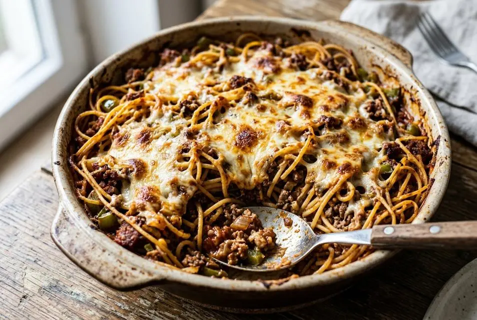 Dél-nyugati stílusú rakott spagetti