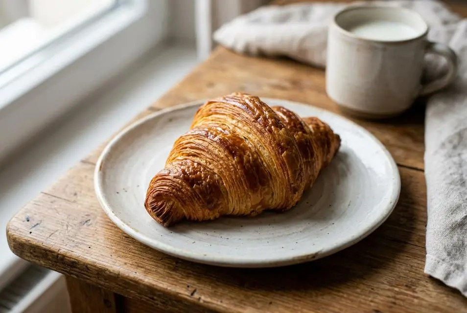Hagyományos, Vajas Francia Croissant Lusta Bistromreggelikhez