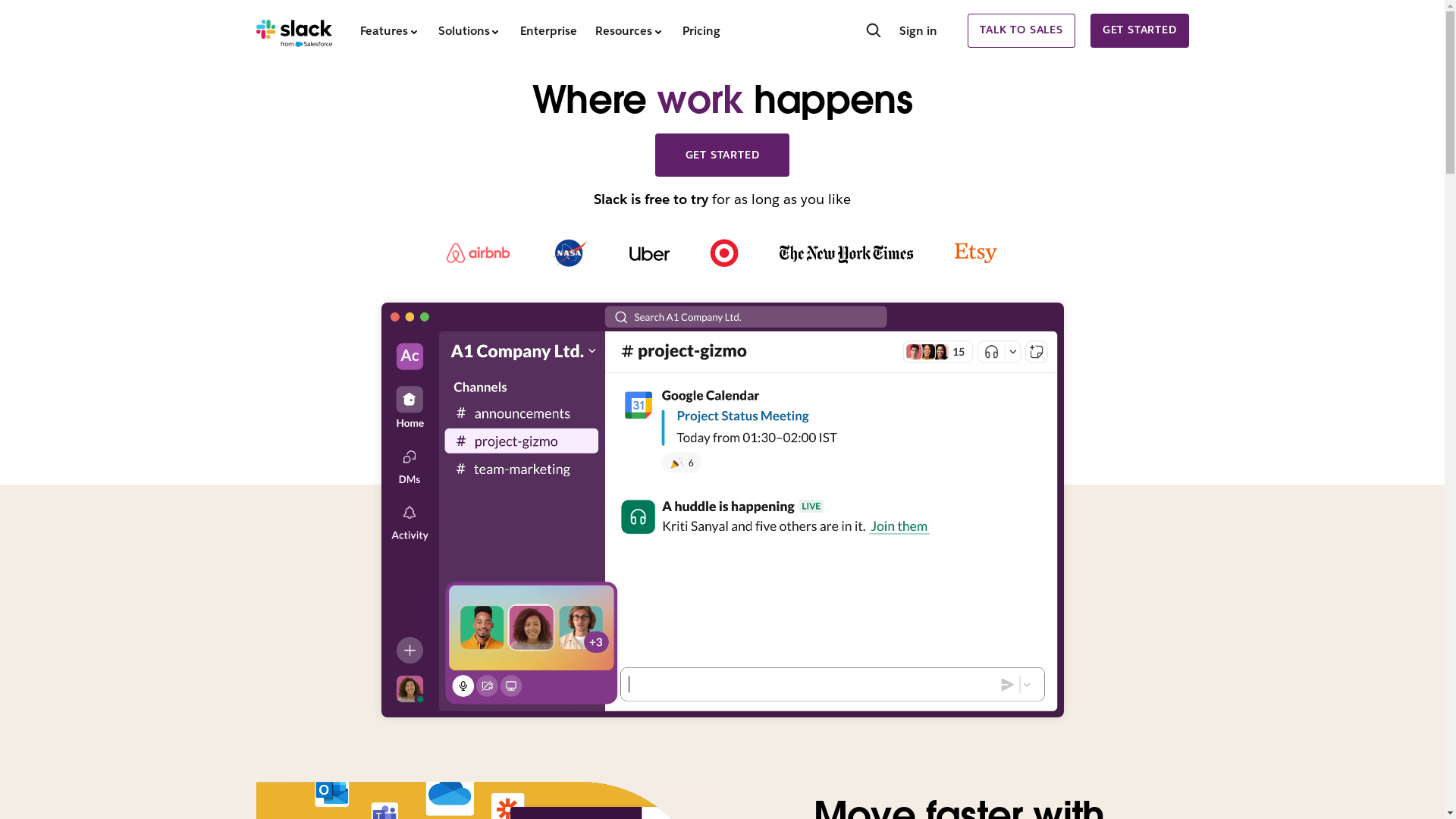 Screenshot of Slack