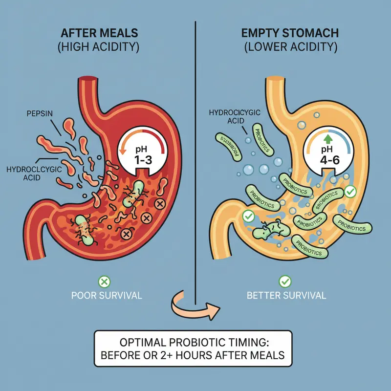 
Stomach acidity impact on probiotic survival