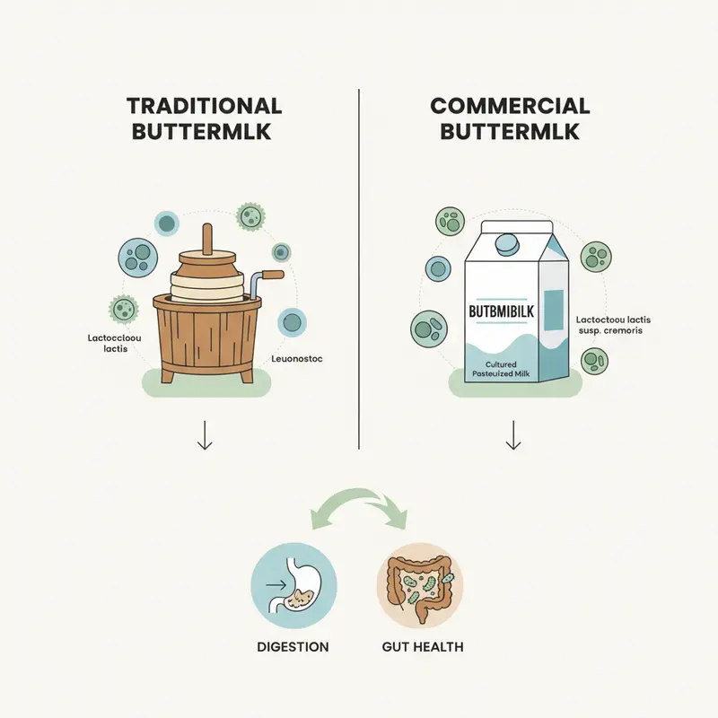 Comparison of traditional and commercial buttermilk