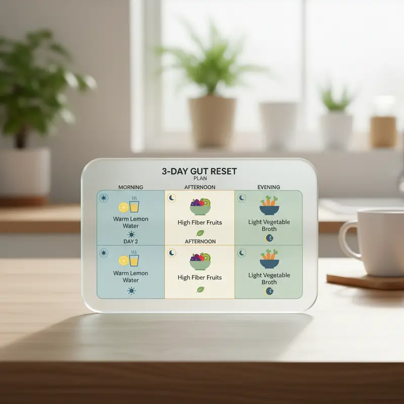 Daily schedule for a 3-day gut reset cleanse