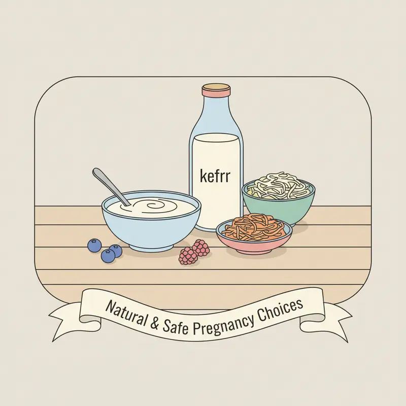 Various probiotic-rich foods on a table