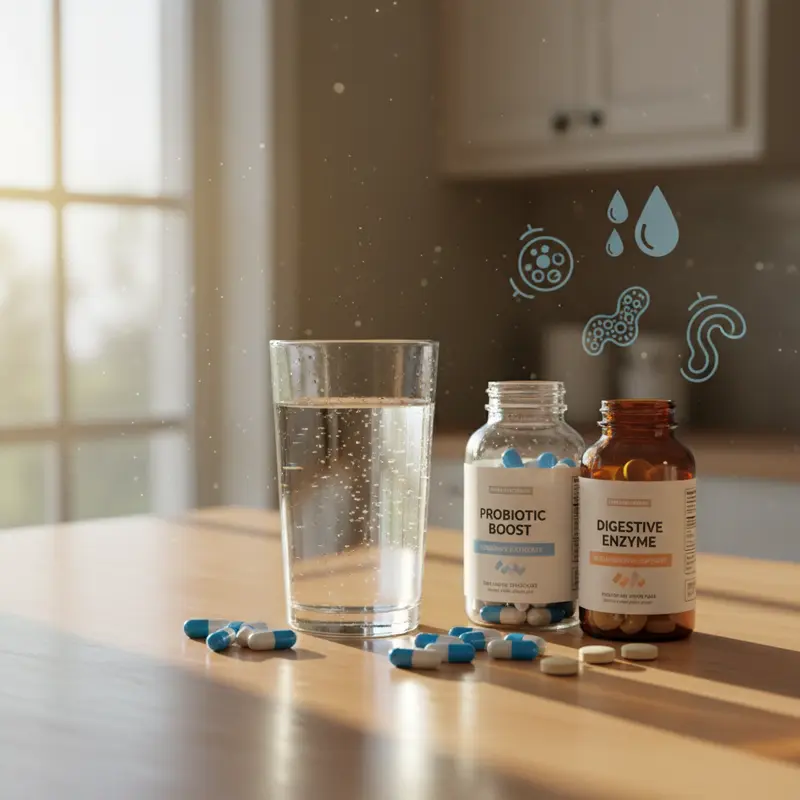 Water and supplements for gut health