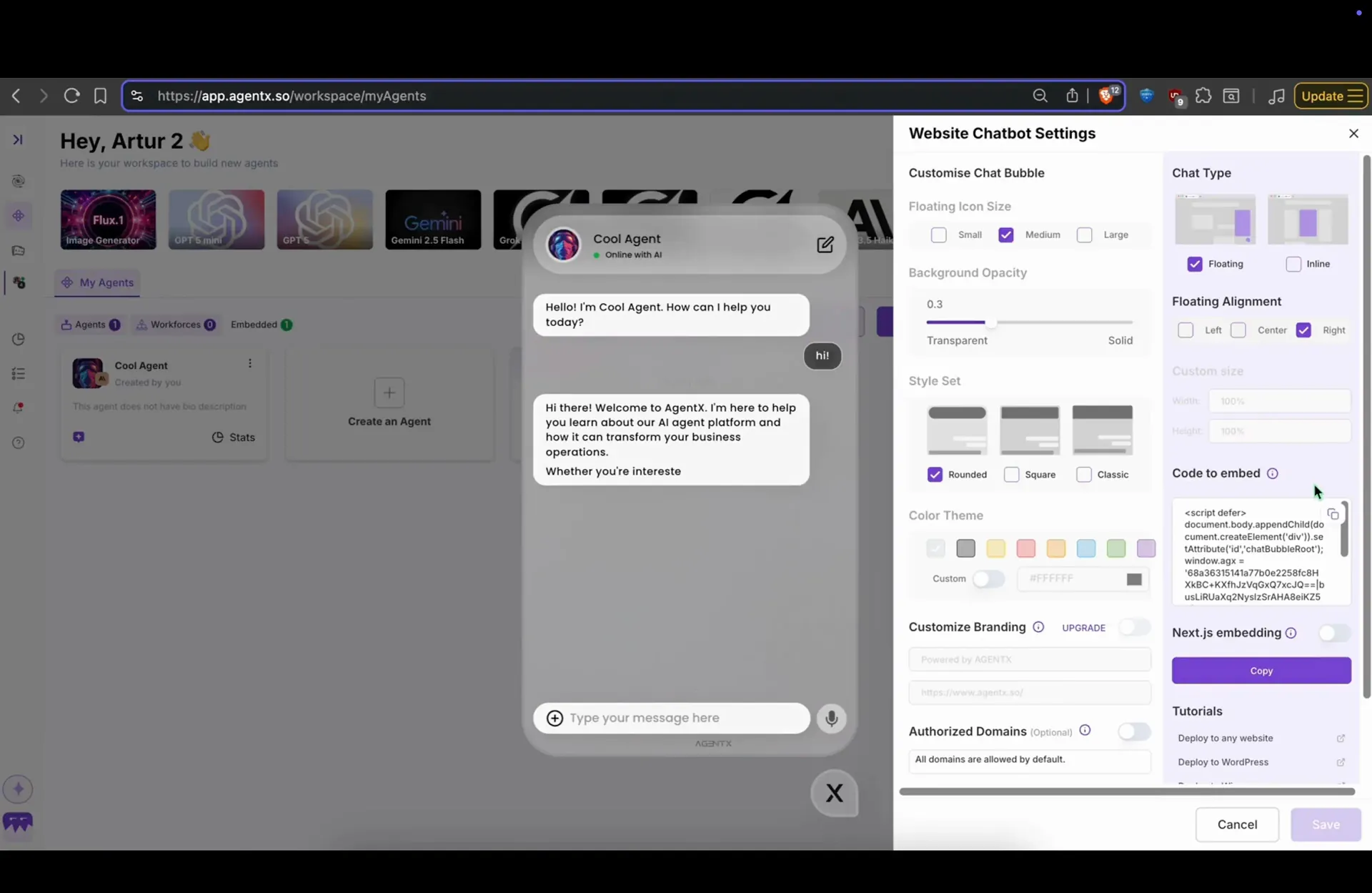 AI Agent Embedding
