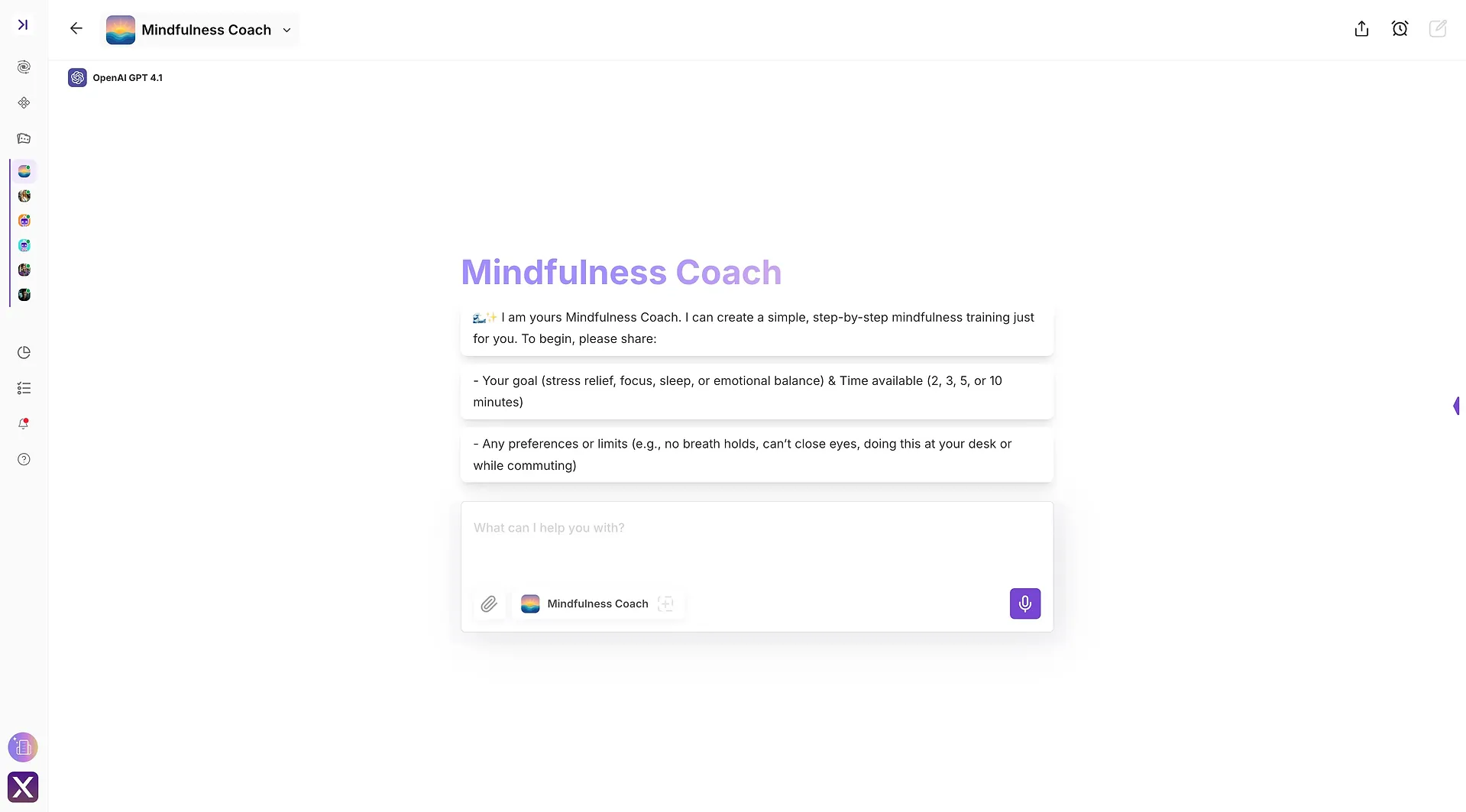  Mindfulness AI Agent