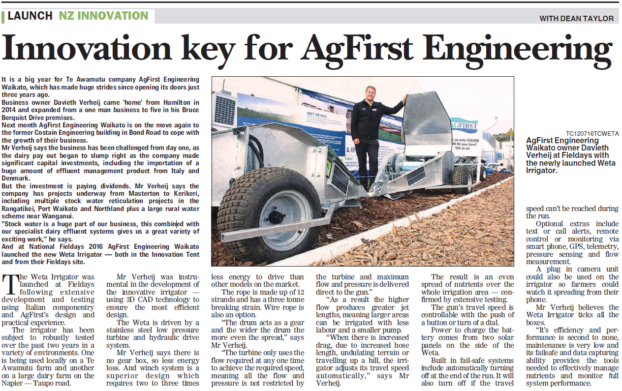Innovation Key For AgFirst Engineering – AgFirst Engineering