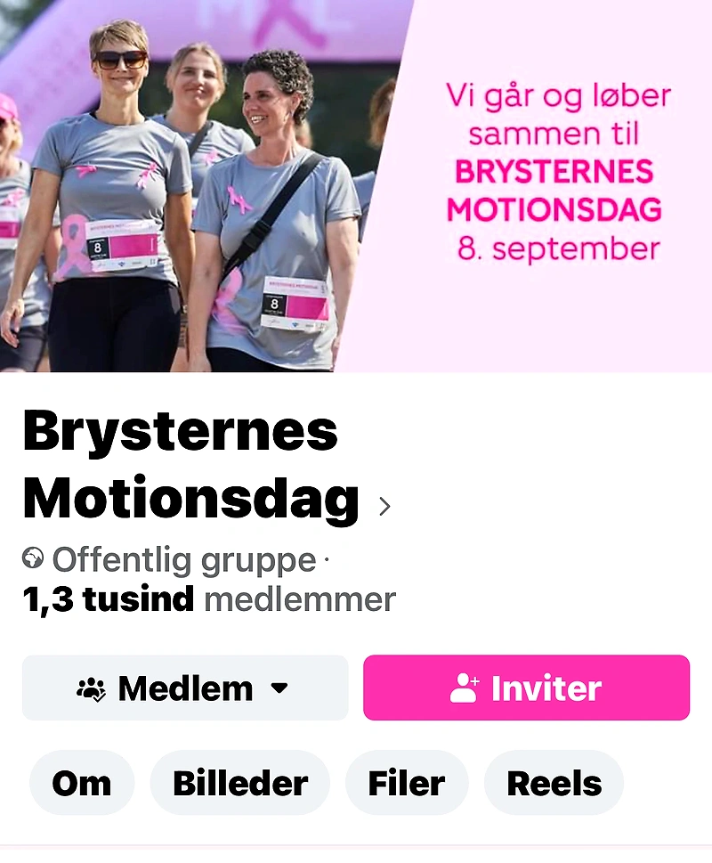 Kvinder deltager i Brysternes Motionsdag. Støt brystkræft!