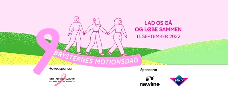 Brysternes Motionsdag 2022. Kvinder går/løber sammen. Støt brystkræft.