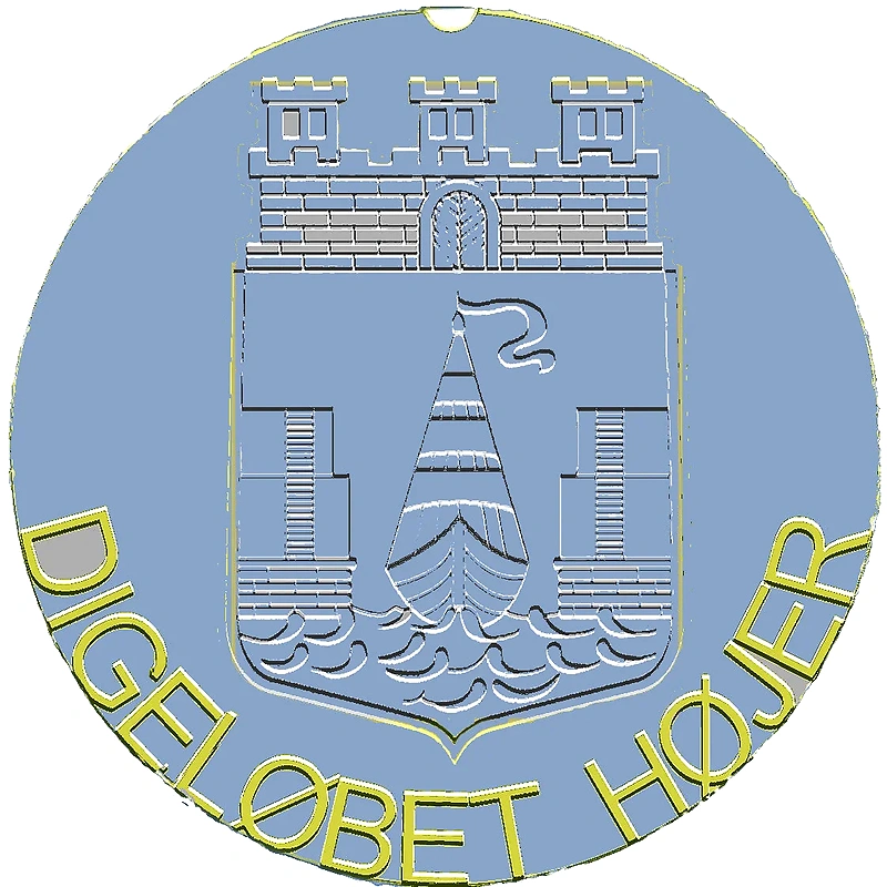 DIGELØBET HØJER logo. Sailboat and castle.