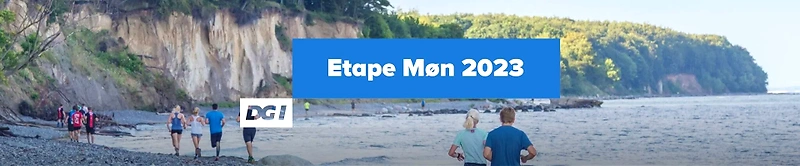Løbere ved Møns smukke kyst. Etape Møn 2024.
