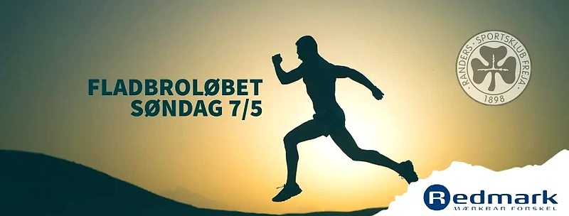 Fladbroløbet 2024, søndag 7/5. Løber silhuet mod solnedgang.