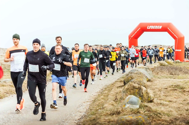 Løbere i Tisvilde Hegn under Hegnet Halvmarathon.