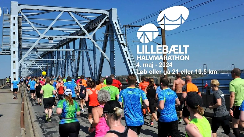 Lillebælt Halvmarathon løbere på den gamle Lillebæltsbro.