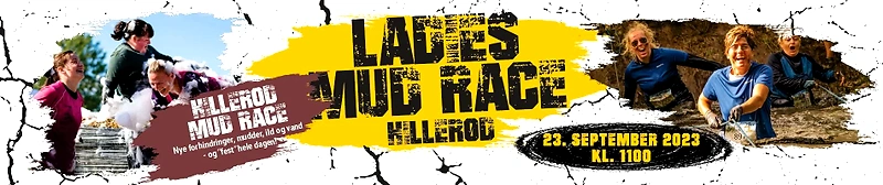 Ladies Mud Race Hillerød 2023. Billeder af kvinder i mudderløb.