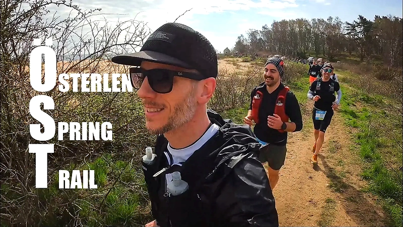 Running in Österlen Spring Trail. Beautiful nature and happy runners.
