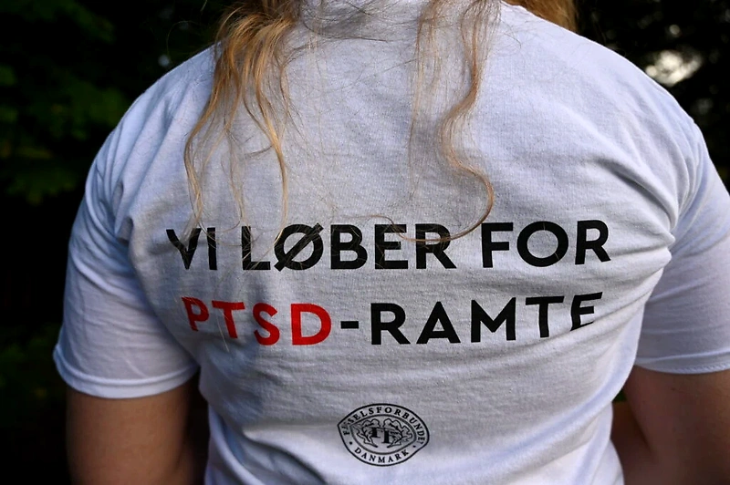 PTSD-løbet Slagelse 2025 t-shirt. Vi løber for PTSD-ramte.