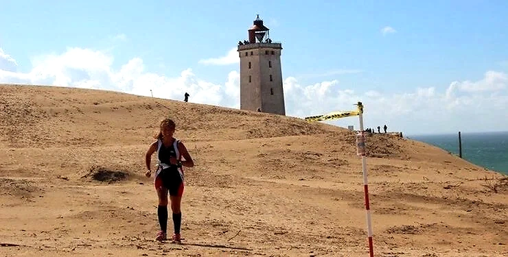Løber ved Rubjerg Knude fyr. Smukt terræn.