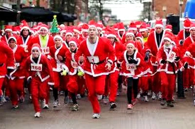 Juleløb med mange Santas! Hyggeligt løb i Søndersø.
