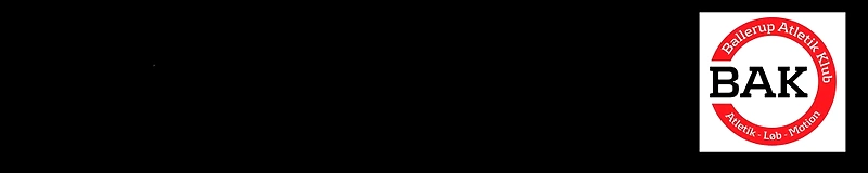 Ballerup Atletik Klubs logo. BAK.