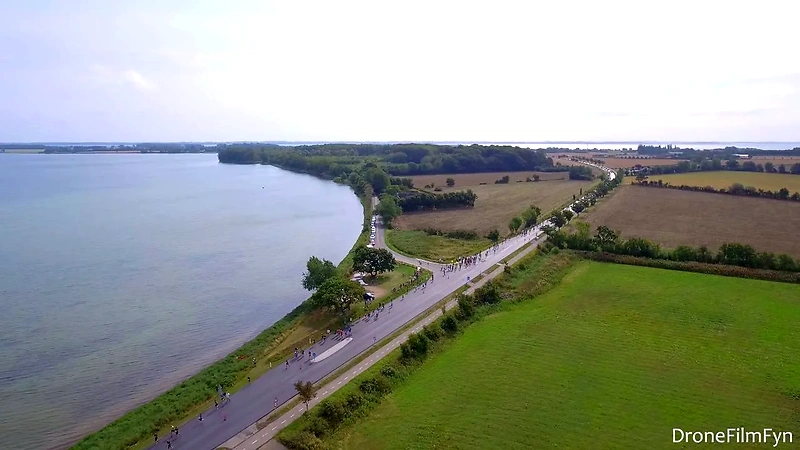 Svendborg25 halvmarathon løbere på smuk rute.