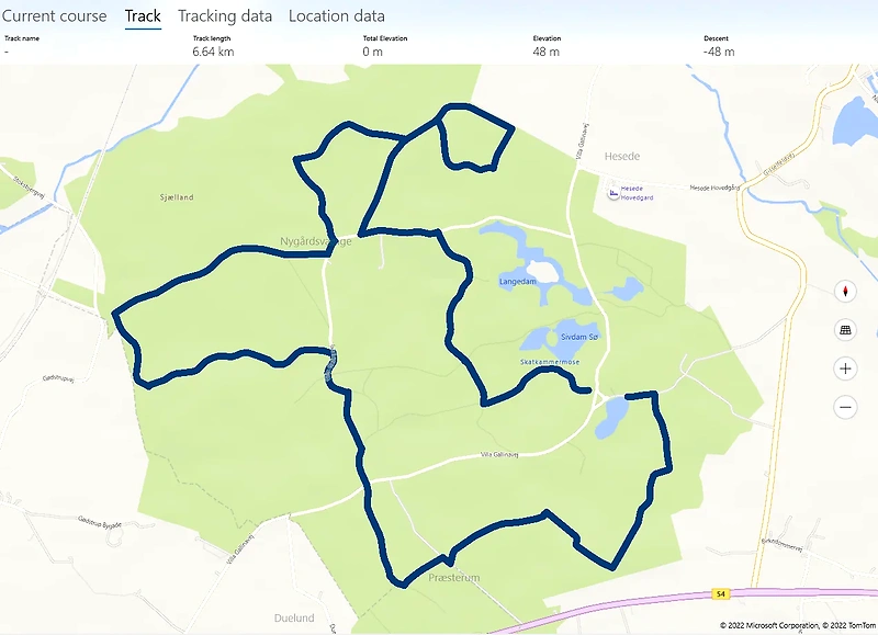 Kort over potentiel rute for Villa Gallina-løbet 2025.