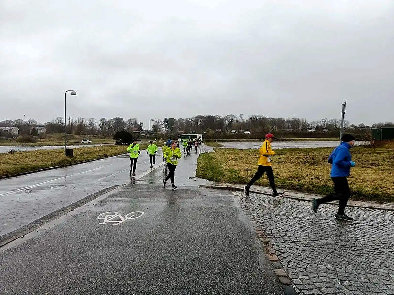 Løbere i Vintercup Vestfyn. Regnvejr.