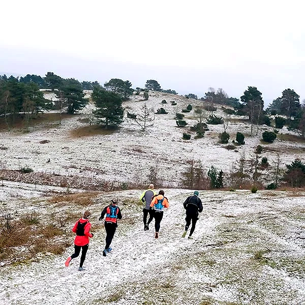 Løb i sneklædte Mols Bjerge. VinterTrail 2025.