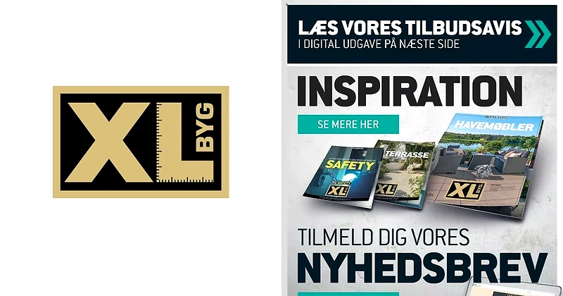 XL-Byg logo og reklame. Sponsor for løbet.